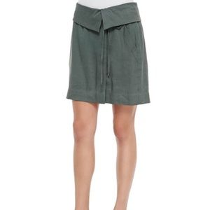 VINCE FOLD OVER WAIST BAND SKIRT OLIVE